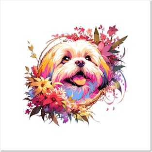 Lhasa Apso Mothers Day Dog Mom Beautiful Gift Portrait Posters and Art